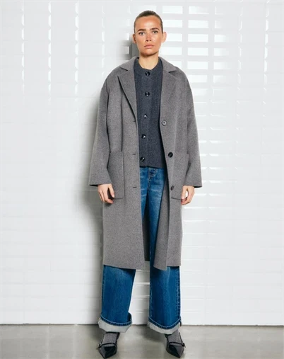 Withblack - WBLCeline Wool Frakke - Grey Melange